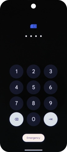 If you're asked to key in your PIN, do so and press arrow right.