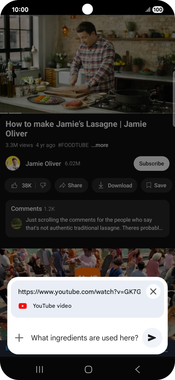 Follow the instructions on the screen to type or speak the required question for the video.