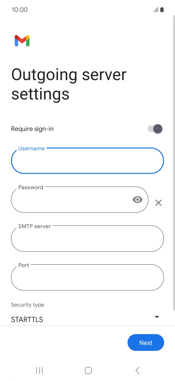 Press the field below 
