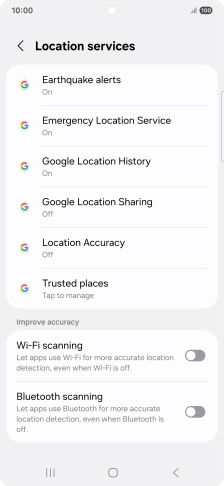 Press Location Accuracy.