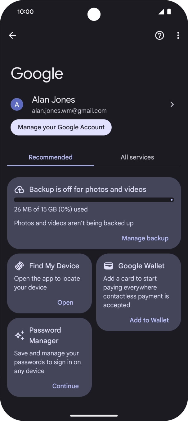 Press Find My Device. Press Find My Device.