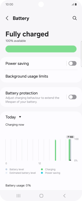 Press Power saving.