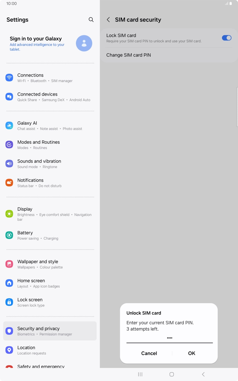 Key in your PIN and press OK.