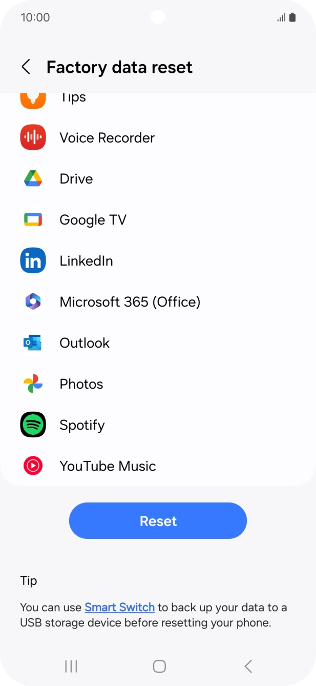 Press Reset. Press Reset.