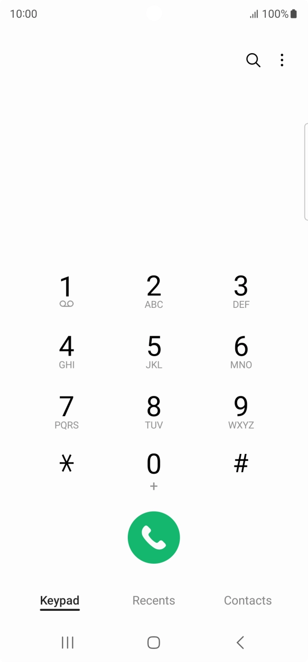 Press the menu icon.