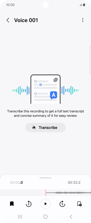 Press Transcribe.