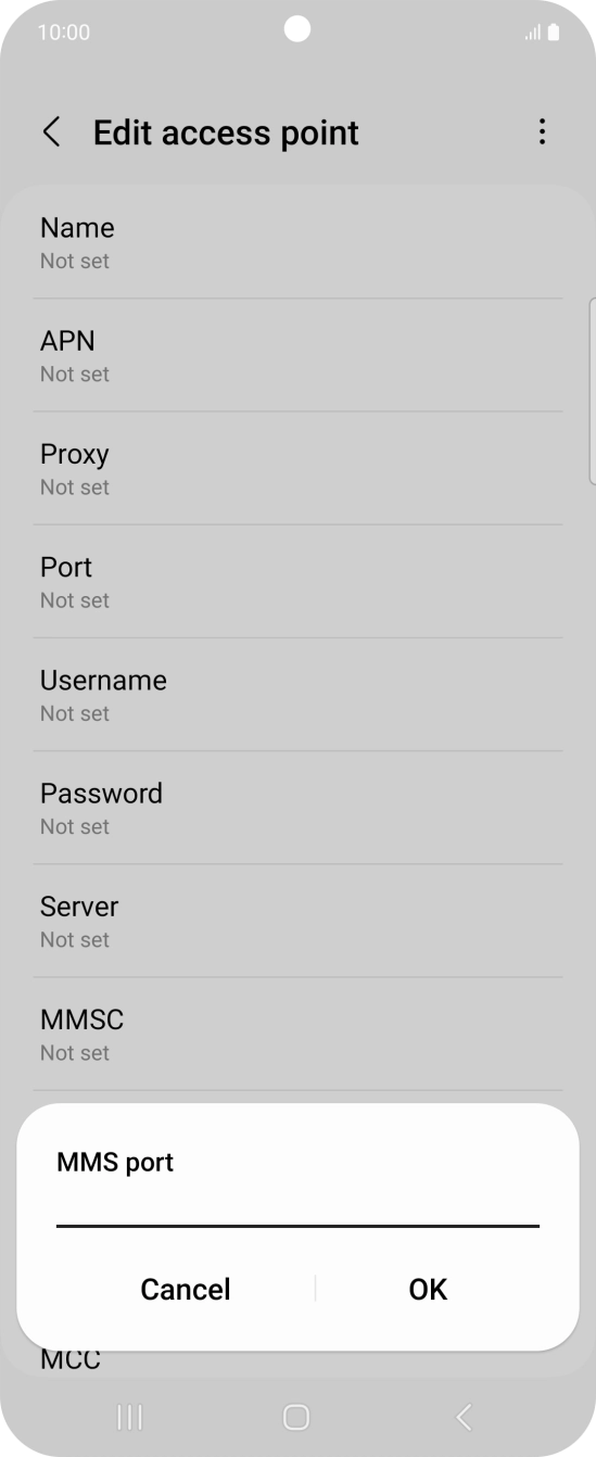 Key in 80 and press OK.