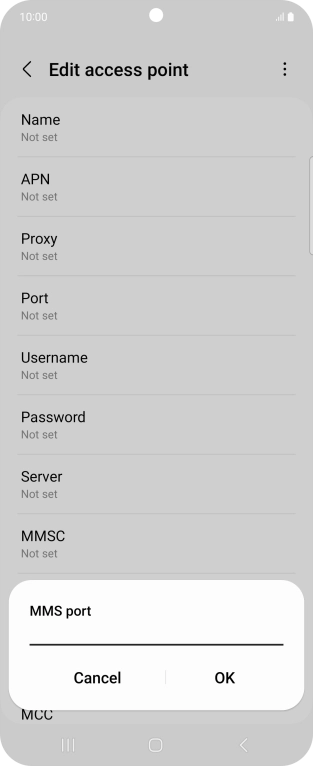Key in 80 and press OK.