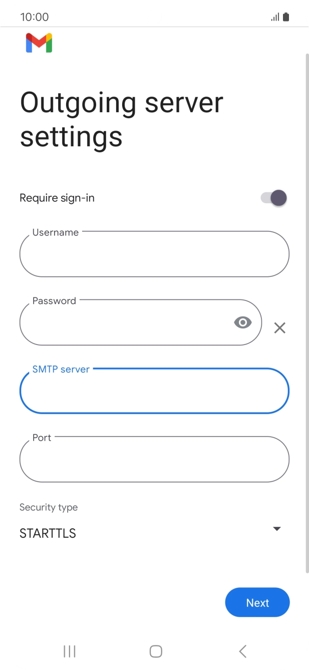 Press the field below 