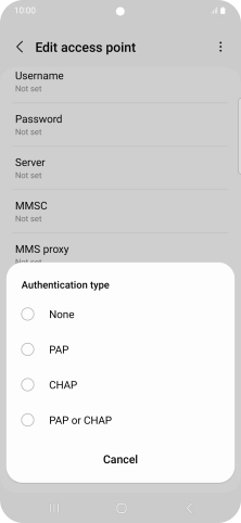 Press None.