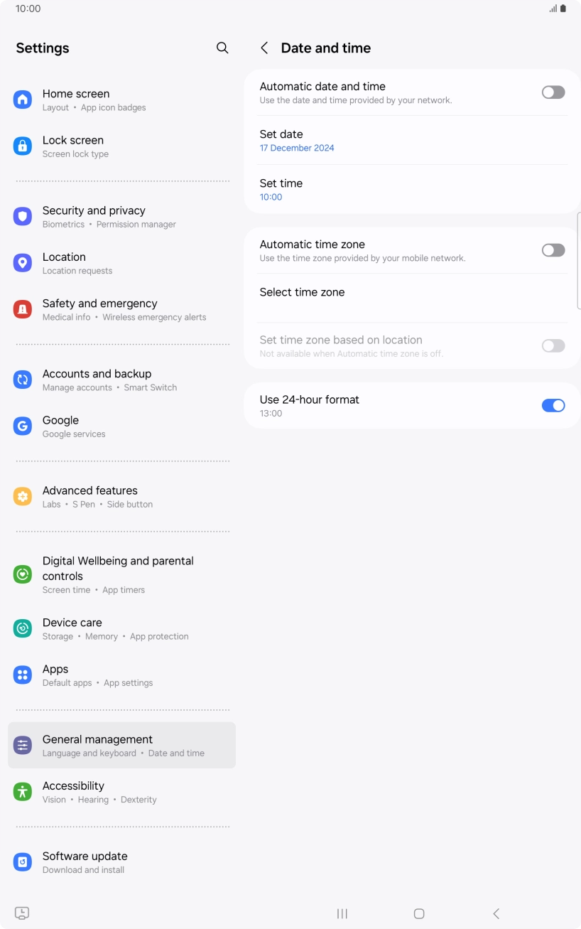 Press the indicator next to 