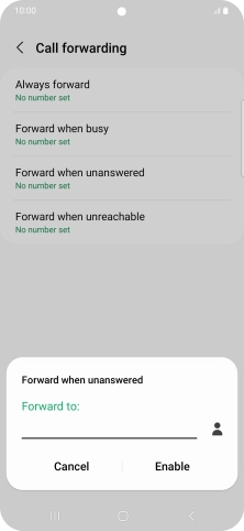 Key in +61101 and press Enable.