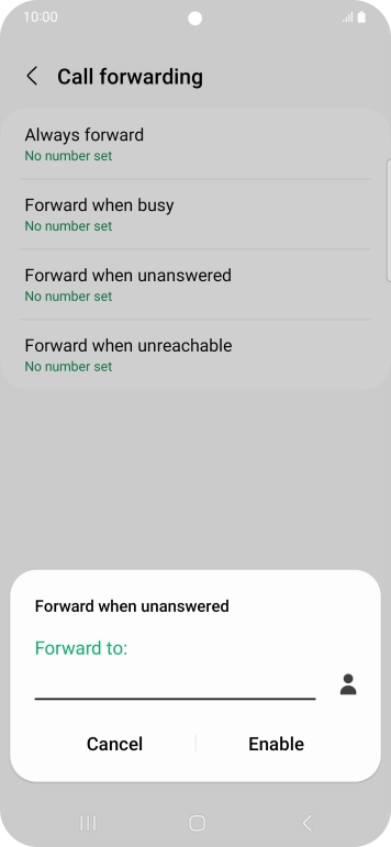 Key in +61101 and press Enable.