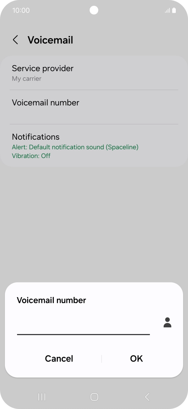 Key in +61101 and press OK.