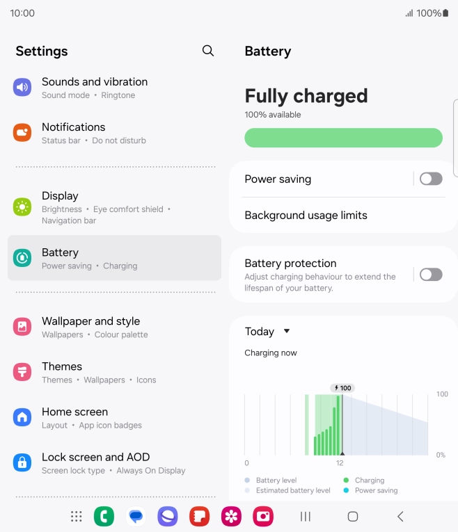 Press Power saving. Press Power saving.