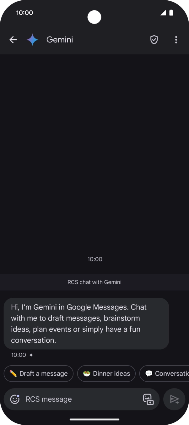 Press the text input field.