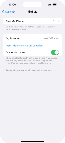 Press Find My iPhone.