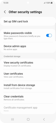 Press Set up SIM card lock.