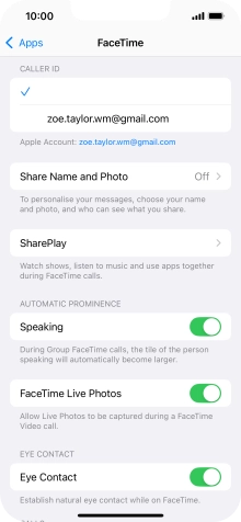 Press the required setting below 