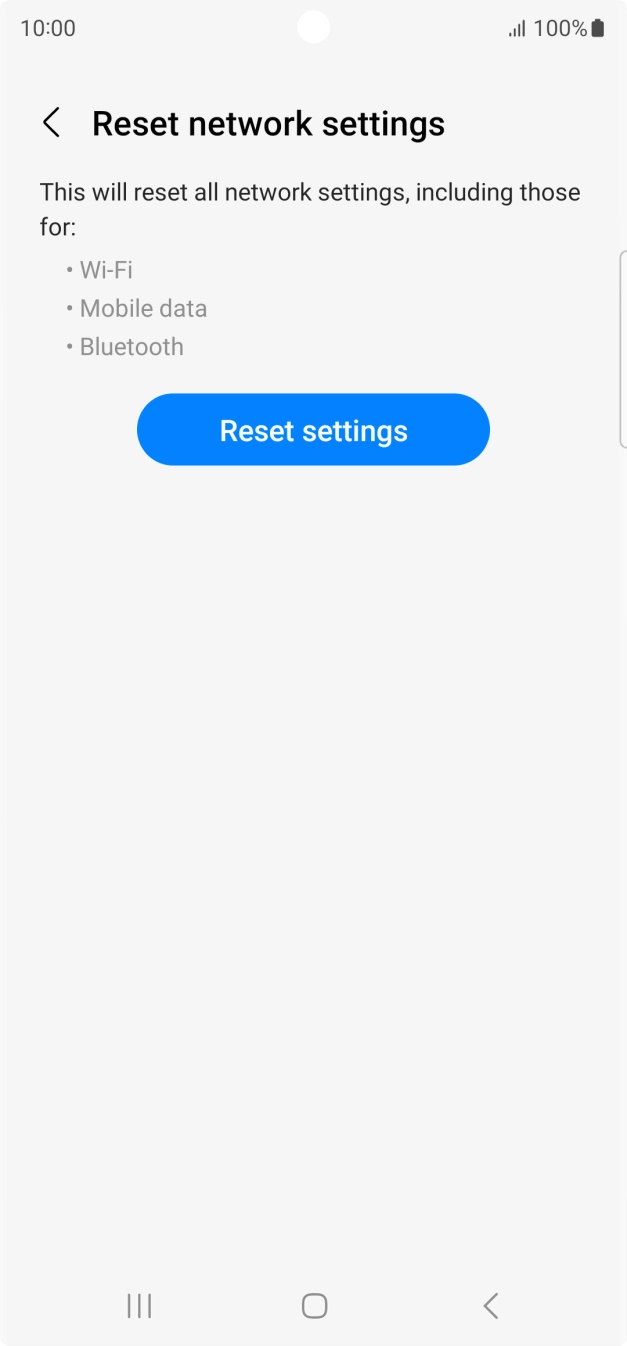 Press Reset settings.
