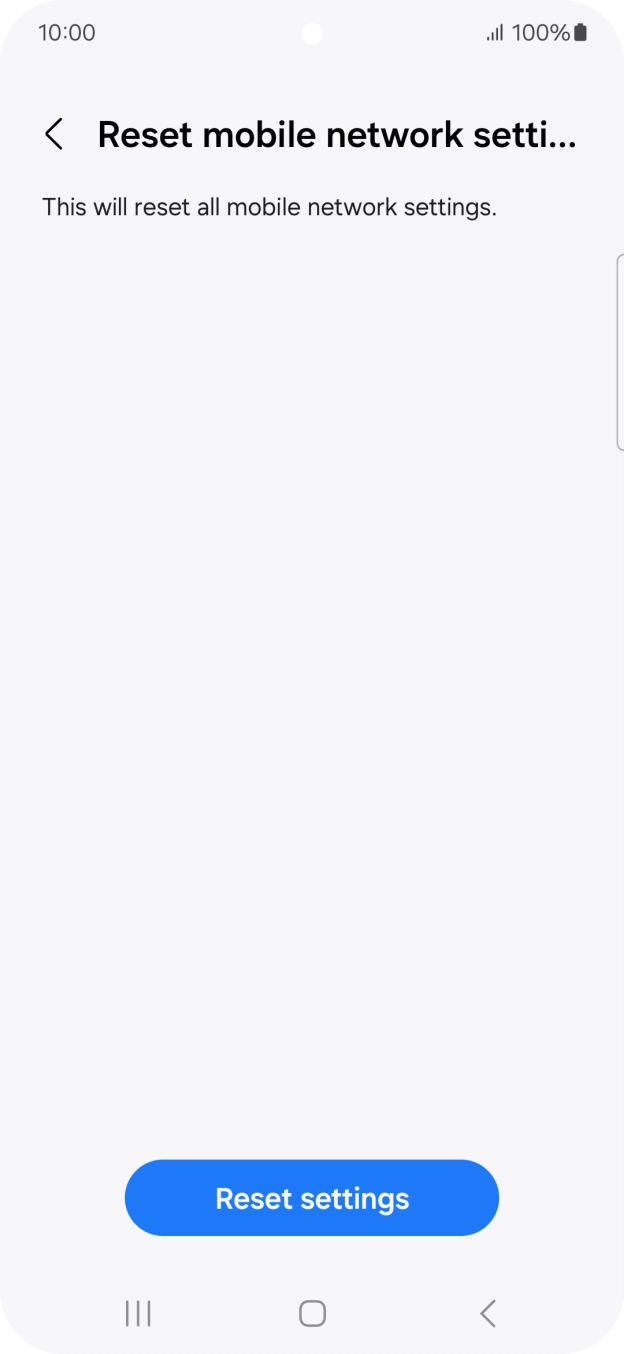 Press Reset settings.