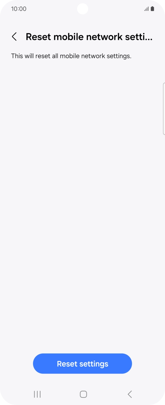 Press Reset settings.