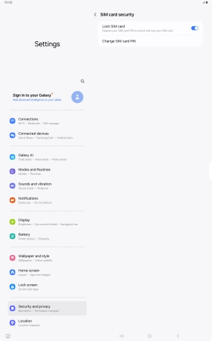Press the indicator next to 