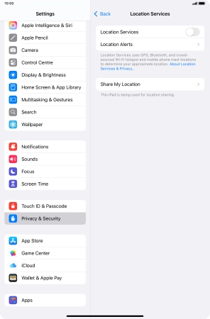 Press the indicator next to 