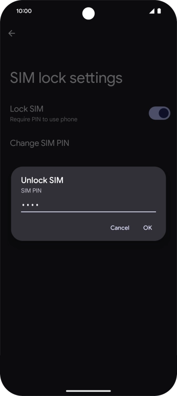 Key in your PIN and press OK.