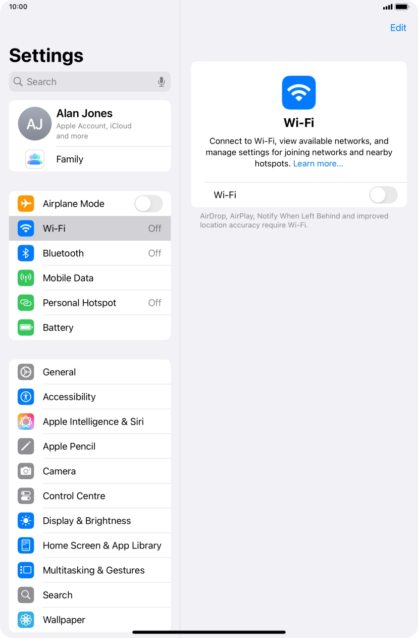 Press the indicator next to 