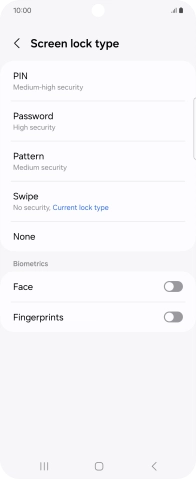 Press Fingerprints.