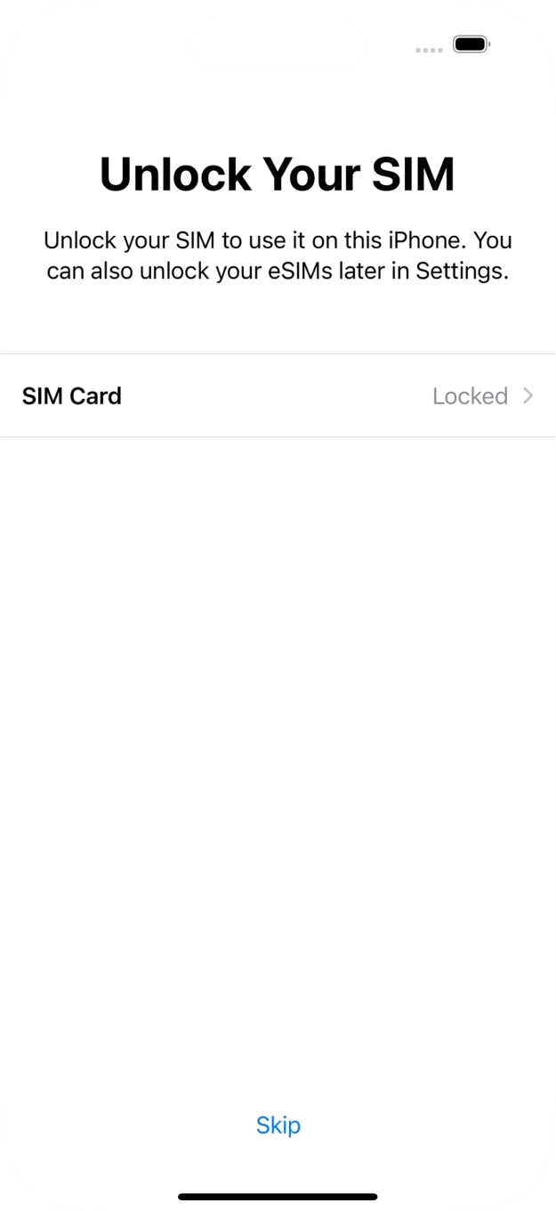 Press SIM Card.