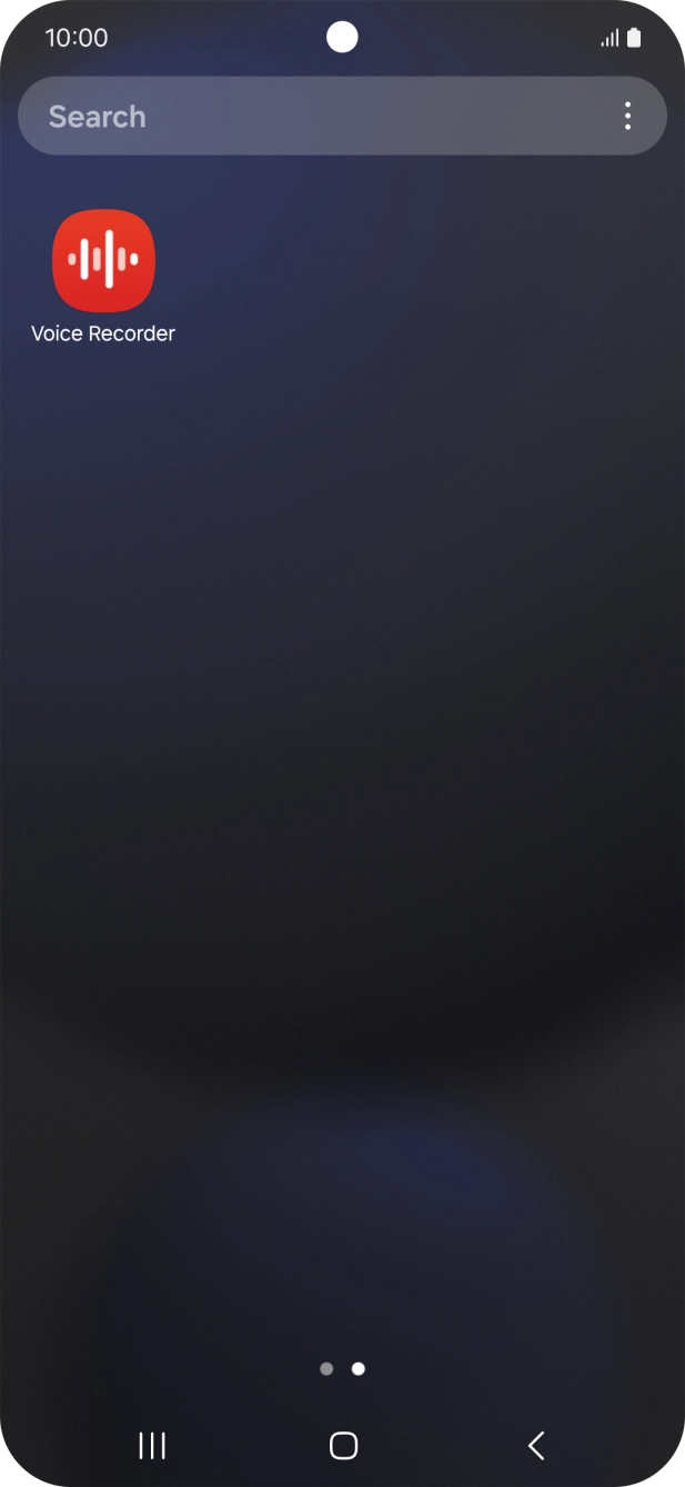 Open the Voice recorder. Open the Voice recorder.