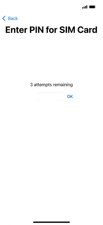 If your SIM is locked, key in your PIN and press OK.
