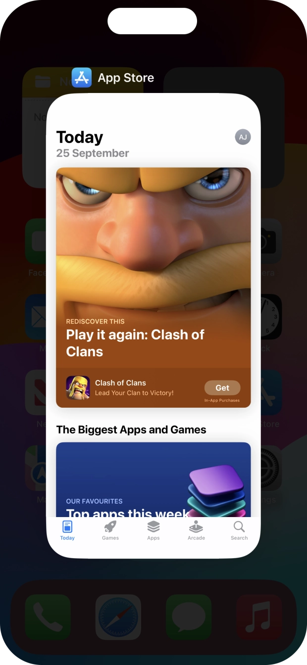 Slide upwards on the required application to end it.