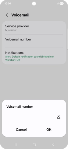 Key in +61101 and press OK.