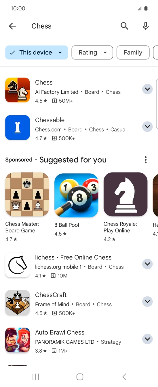 Press the required app.