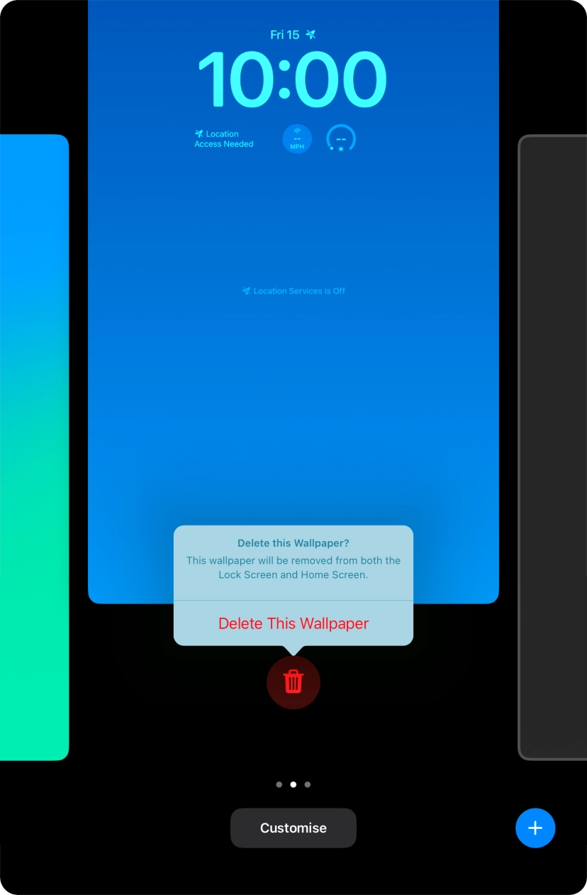 Press Delete This Wallpaper.