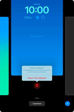 Press Delete This Wallpaper.