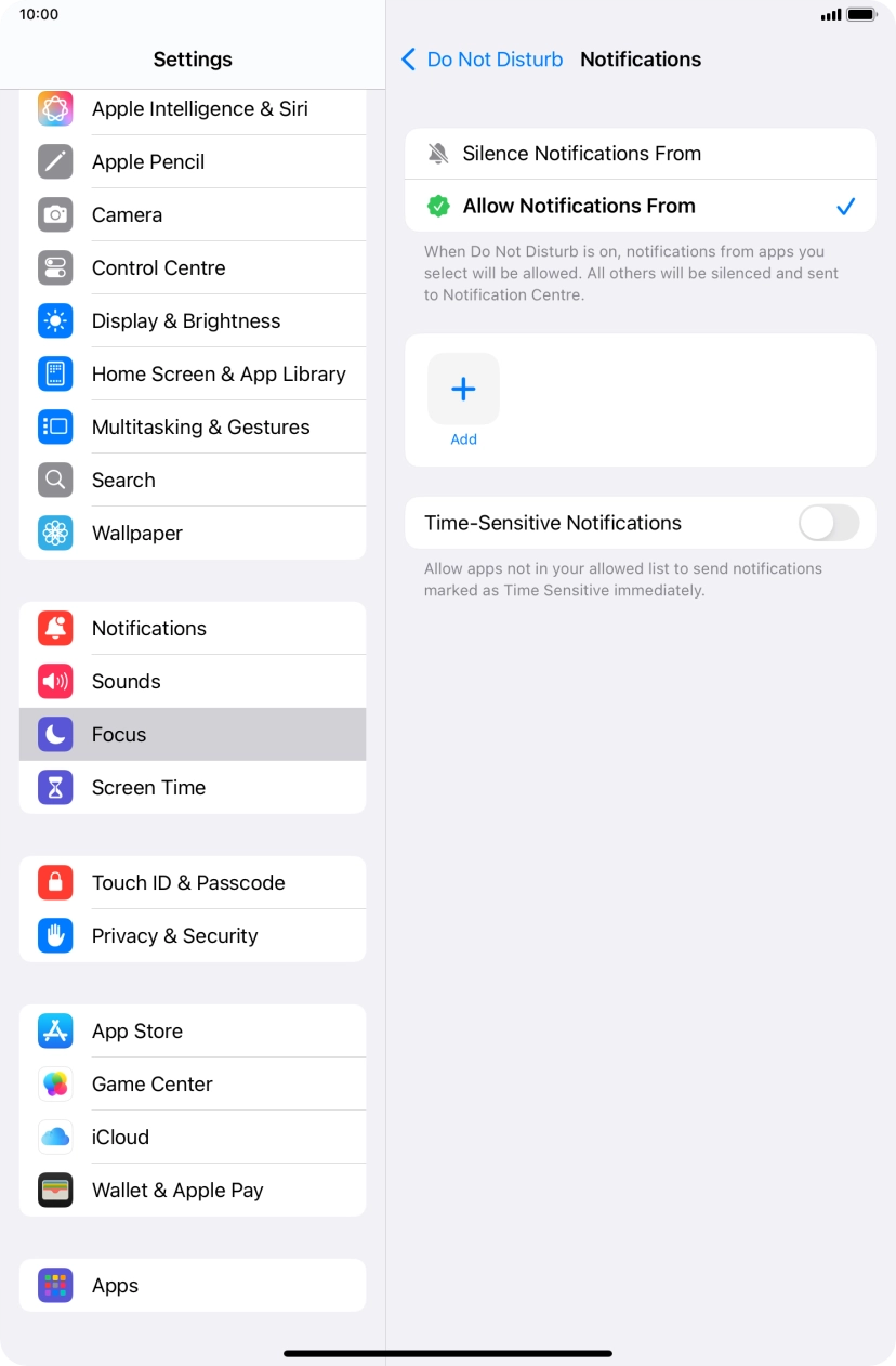 Press the indicator next to 