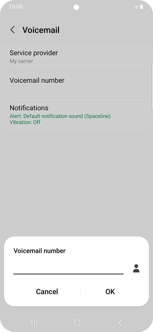 Key in +61101 and press OK.