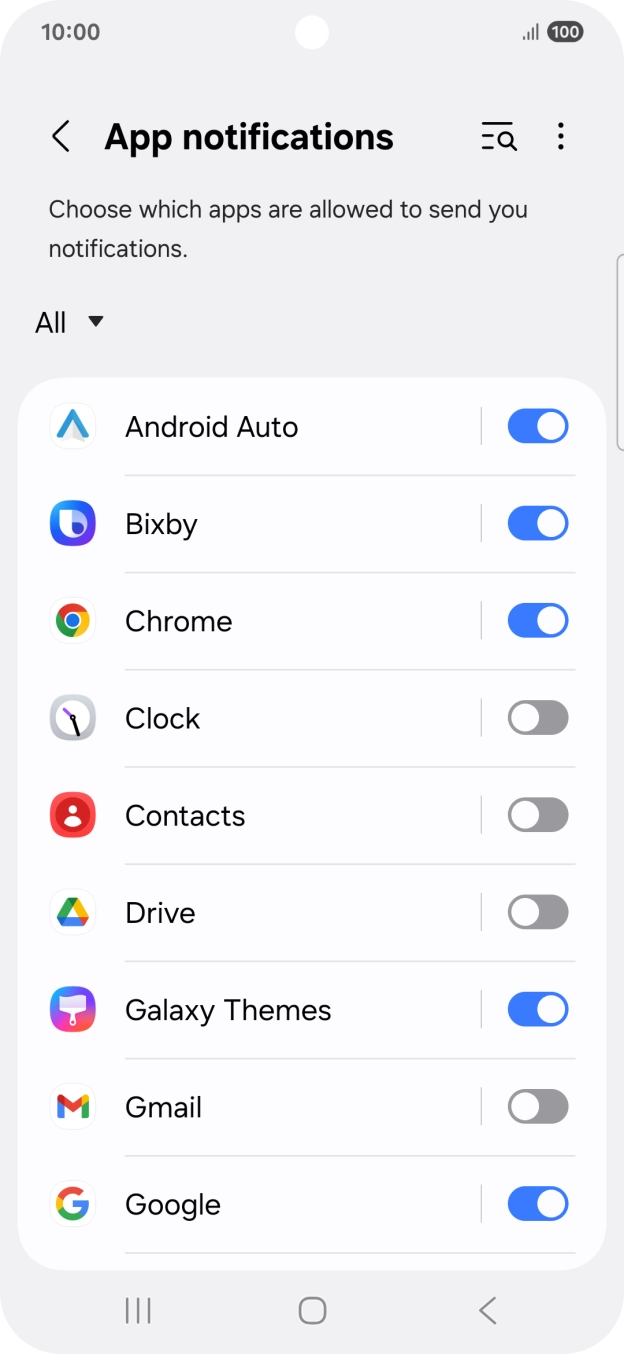 Press the drop down list. Press the drop down list.