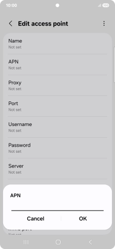 Key in telstra.wap and press OK.