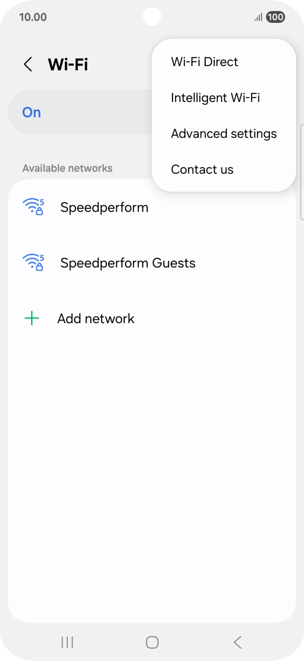 Press Intelligent Wi-Fi.