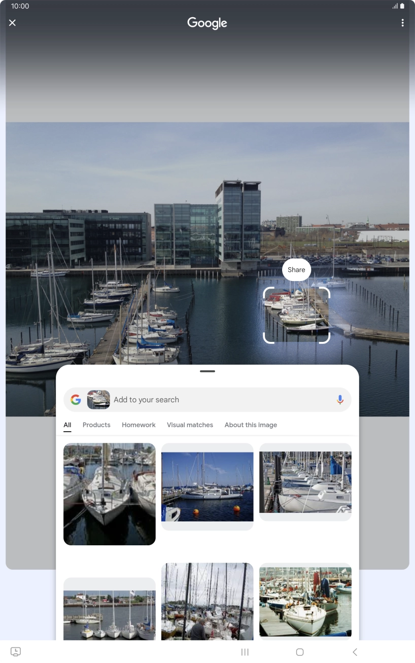 Follow the instructions on the screen to use the search results.