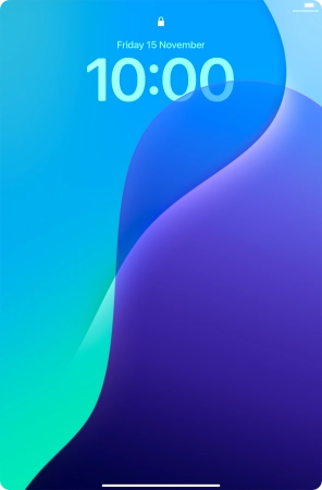 Slide your finger upwards starting from the bottom of the screen.