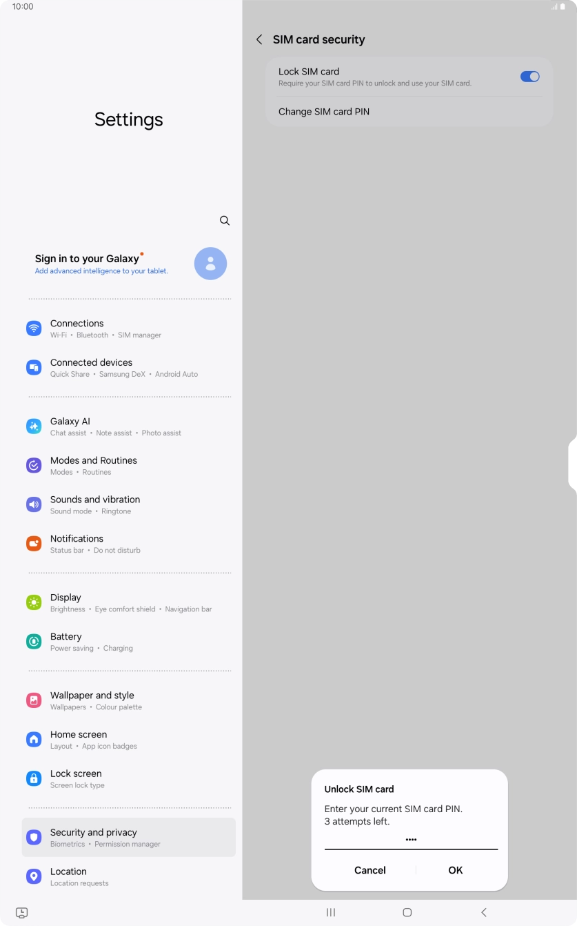Key in your PIN and press OK.