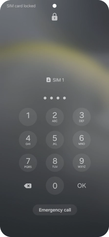 If your SIM is locked, key in your PIN and press OK.
