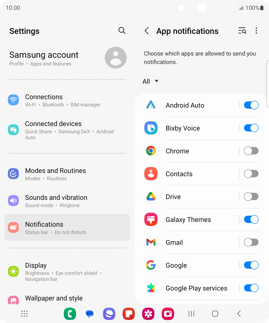 Press the drop down list.