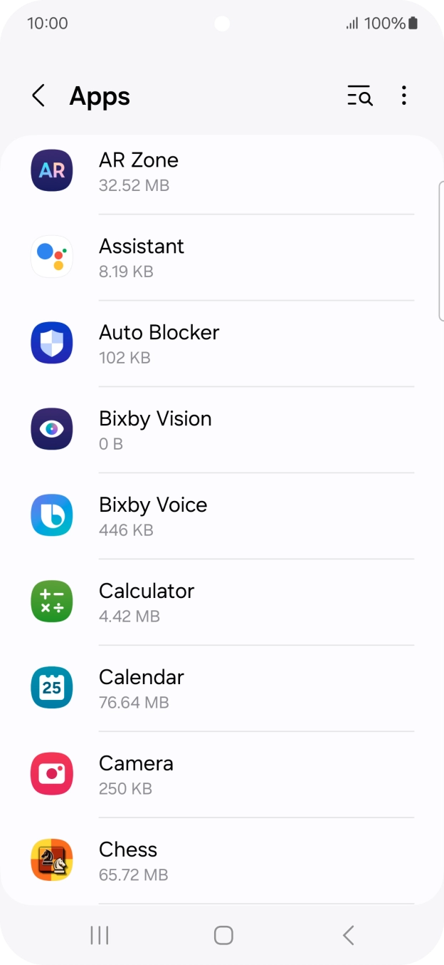 Press the required app. Press the required app.